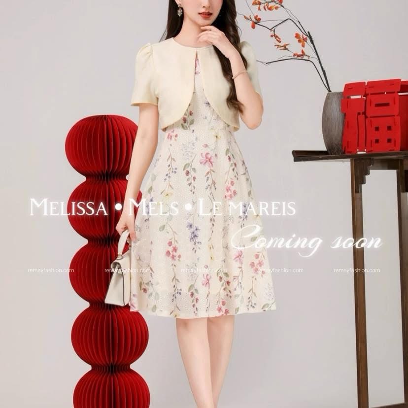 Fake Two-Piece Floral Dress - Image 3
