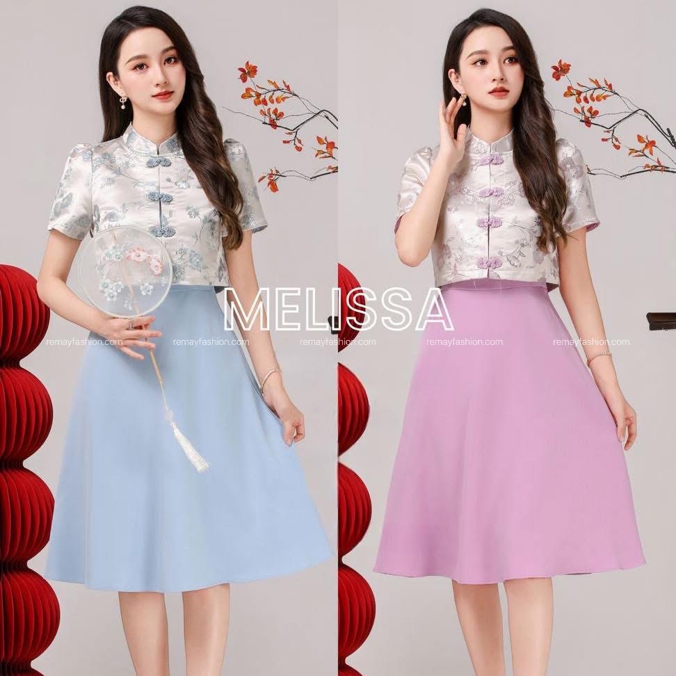 Fake Two-Piece Cheongsam - Image 2