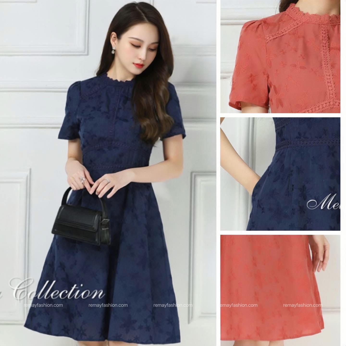 Premium Floral Embroidery Dress - Image 3