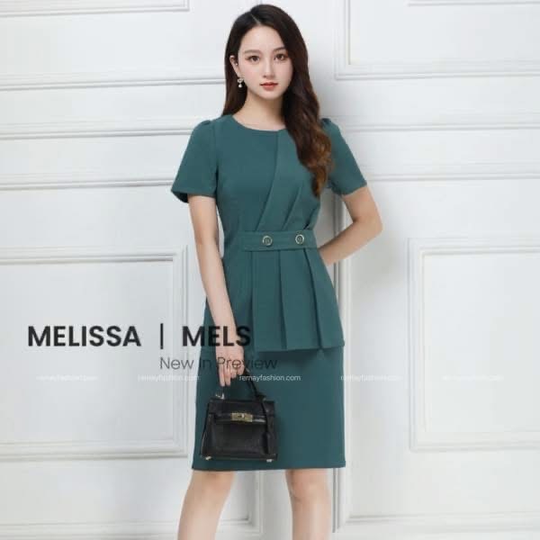 Pleated Waist Cinched Dress - Image 2