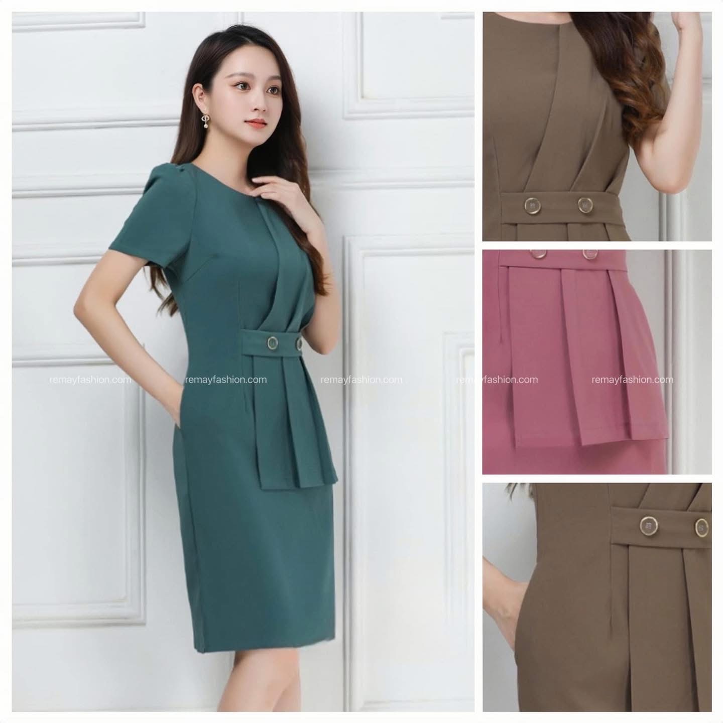 Pleated Waist Cinched Dress - Image 7