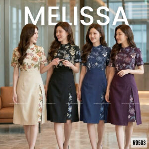 Stand-Up Collar Batik Dress