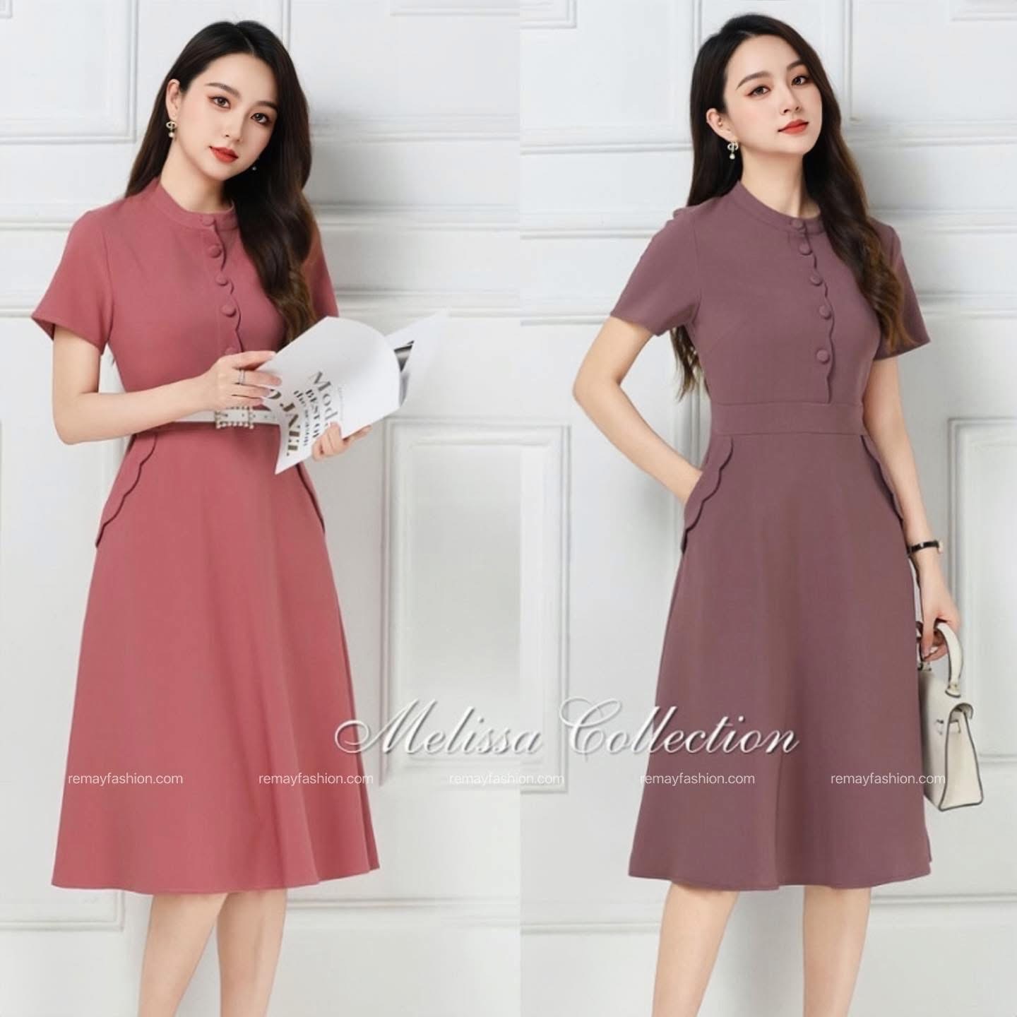 Stand-Up Collar Dress - Image 5