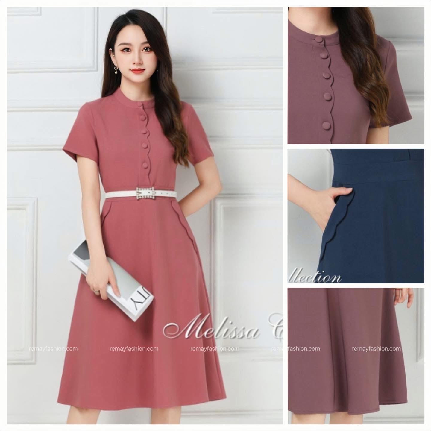 Stand-Up Collar Dress - Image 7