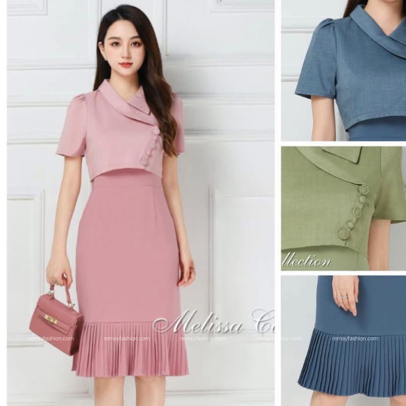 Chic Fake-Two Piece Dress - Image 7