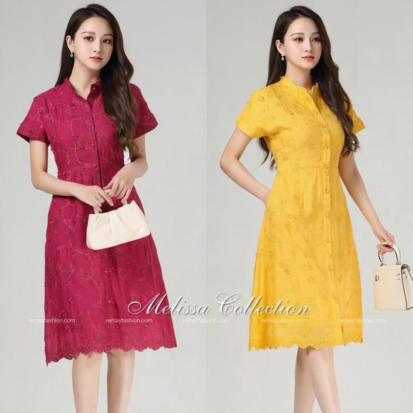3D Floral Embroidered Dress - Image 2
