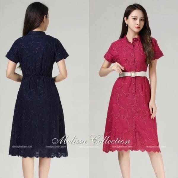 3D Floral Embroidered Dress - Image 3