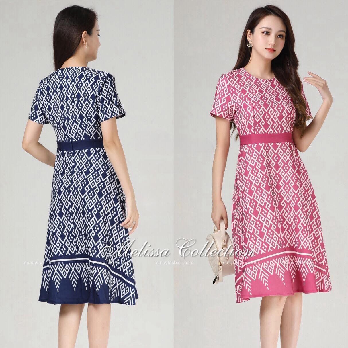 Rhombus Pattern Batik Dress