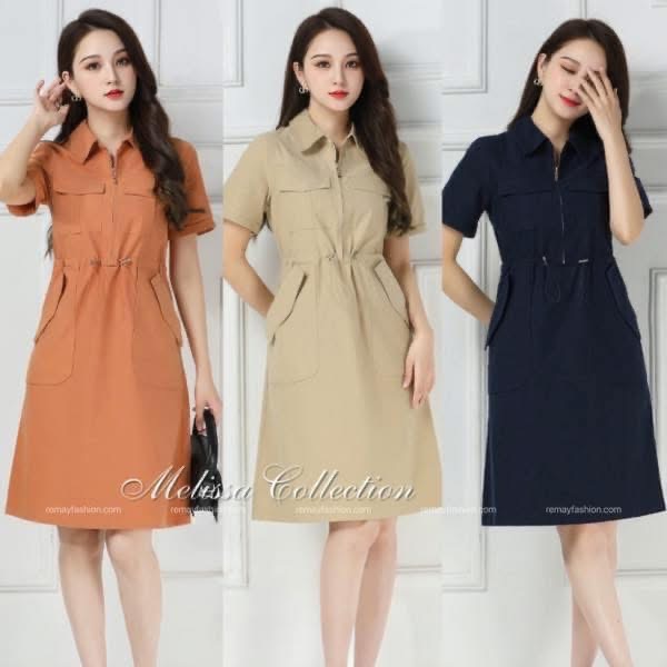 Casual Washed Cotton Dress